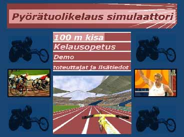 Wheelchair Racing Simulator main menu